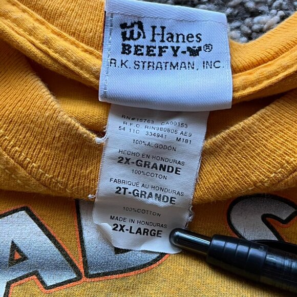 Yellow Harley Davidson Tee Mens 2XL Yellow Frog Moto Bikercore 100% Cotton - Picture 4 of 7